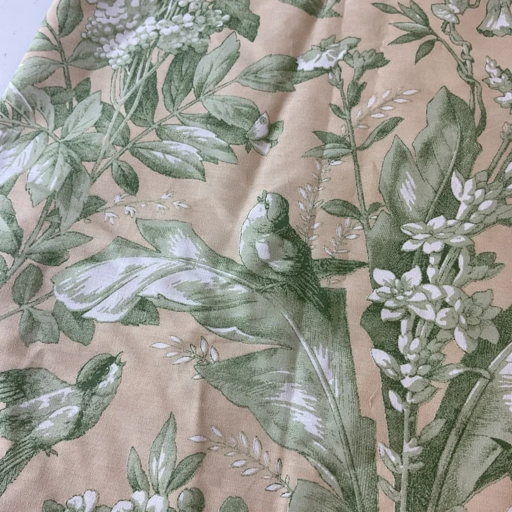 Lauren Ralph Lauren Grand Isle‎ Standard Shams (2)~Green/Tan Botanical Rare